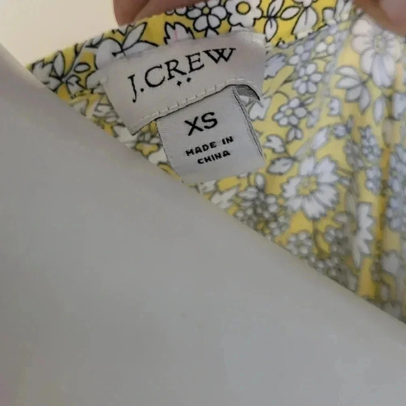 J.Crew Ditsy Floral Yellow Puff-sleeve  Cottage Core Tiered Midi Dress(XS) - Picture 12 of 13